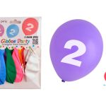 Ballonnen cijfer 2 met diameter 35cm BALLONNEN MET CIJFER 2 8PCS