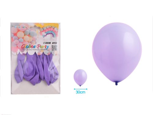 Ballonnen pastel paars 30cm 8 stuks BALLON PAARS 30CM 8ST