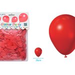 Ballonnen rood 25cm 100 stuks BALLON ROOD 25CM 100ST