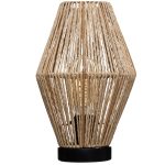 Gevlochten tafellamp “Aissa” naturel H32cm Tafellamp Natuur 32cm AISSA