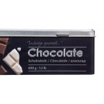 Metalen chocolade voorraadblik met 3D embossing 600g CHOCOLATE TABS BOX EMBOSSED 3D