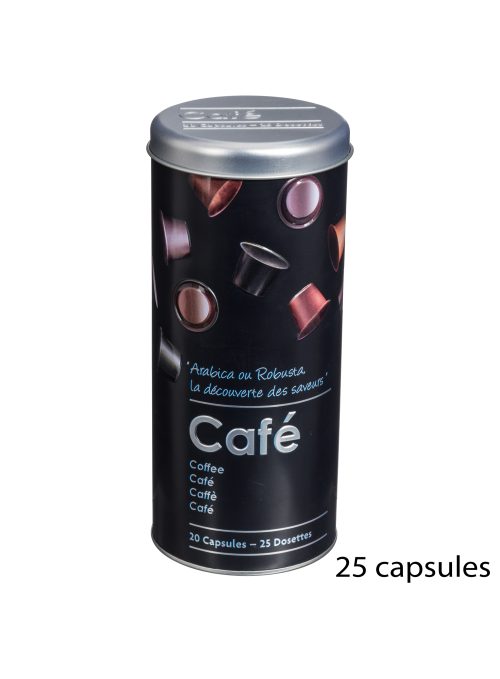Metalen koffieblik met 3D embossing voor koffiecapsules 500g COFFEE CAPS EMBOSSED 3D