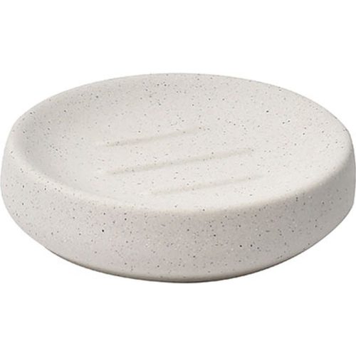 Ronde zeephouder stoneware crème MATT STONEWARE ZEEPDISH - NATURAL