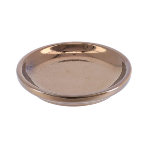 Ronde zeephouder porselein brons effect PORCELAIN SOAP DISH - BRONZE EFFECT