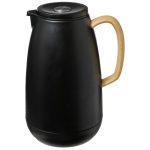 Thermoskan RVS zwart-naturel 1L reisbeker thermosbeker fles kan koffie thee kantine