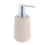 RUBBER AND ABS TUMBLER WITH STRIPES 270 ML - TAUPE