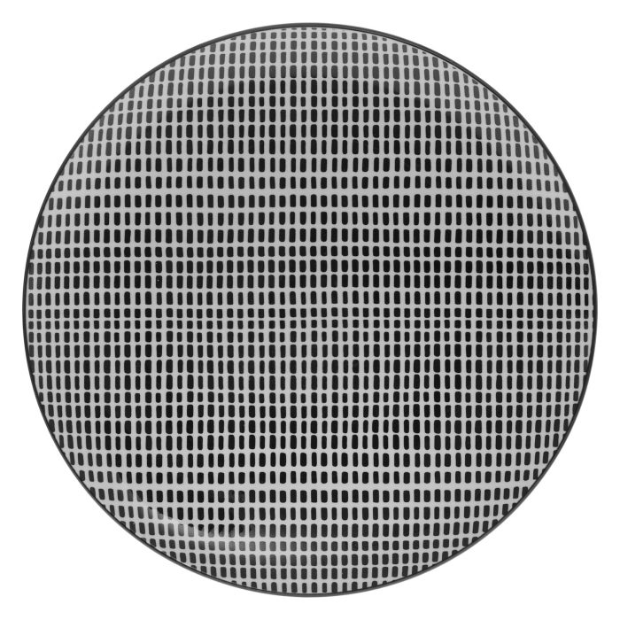 Dinerbord Bohemia-spikkels zwart-wit D26cm