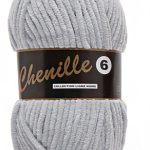 Breigaren chenille lichtgrijs 100g