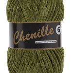 Breigaren chenille olijfgroen 100g