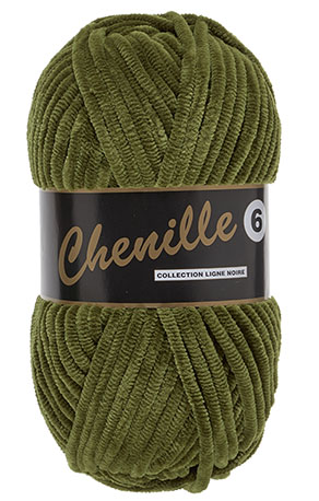 Breigaren chenille olijfgroen 100g