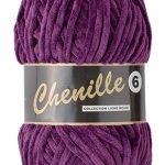 Breigaren chenille paars 100g