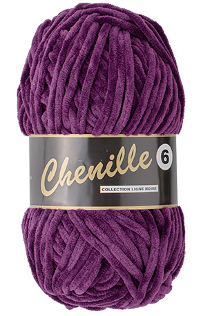 Breigaren chenille paars 100g