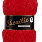 Breigaren chenille rood 100g