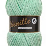 Breigaren chenille zeegroen 100g