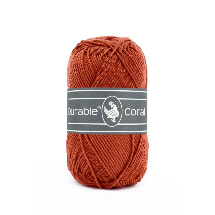 Durable breigaren katoen Coral Baksteen 50g