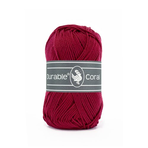 Durable breigaren katoen Coral Bordeaux 50g