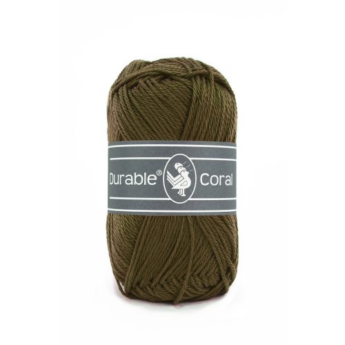 Durable breigaren katoen Coral Donkerolijfgroen 50g