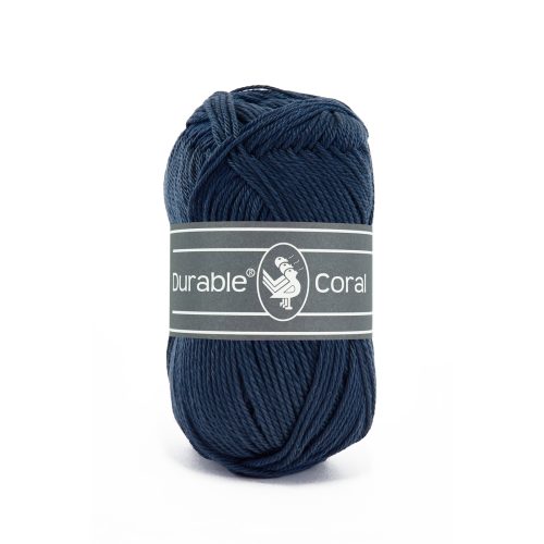 Durable breigaren katoen Coral Jeansblauw 50g