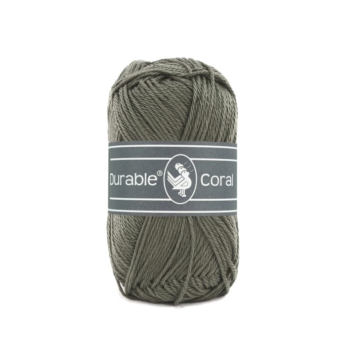 Durable breigaren katoen Coral Leigrijs 50g