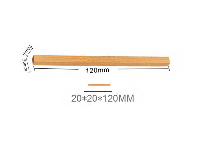 Vierkante houten knutselstokjes 20*20*120mm