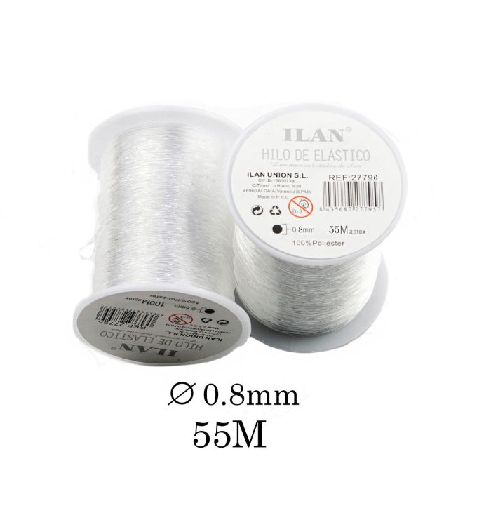 Elastische draad transparant D0,8mm*55mm