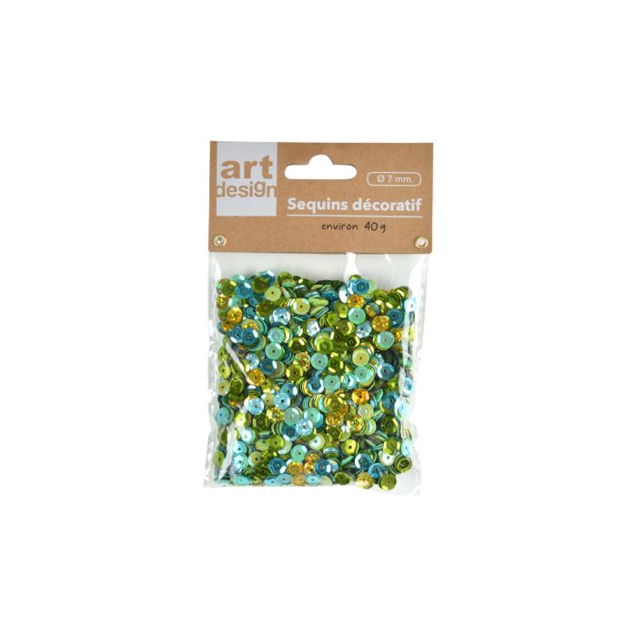 Pailletten Groen-Blauw Mix D6mm 40g