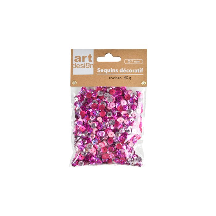 Pailletten Roze-Fuchsia glitter mix 40g