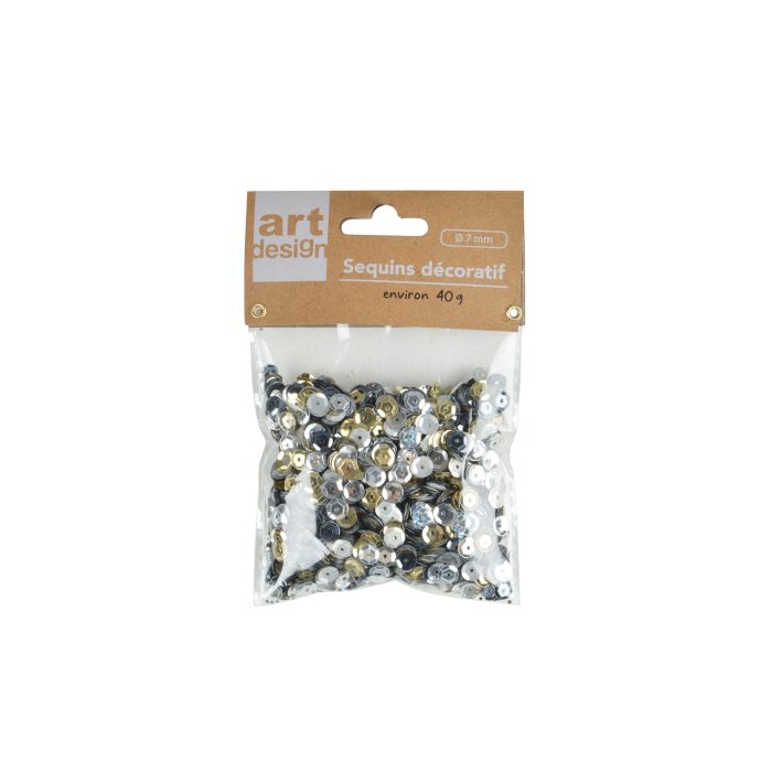 Pailletten Zwart-Zilver glitter mix 40g