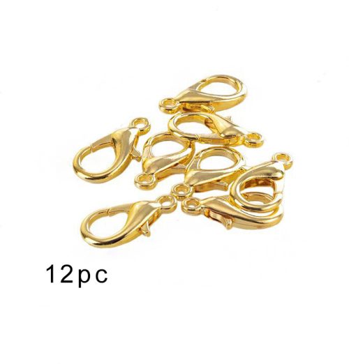 Kreeftsluiting goud 12mm 12st