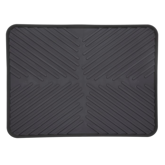 Afdruipmat antraciet rubber 40x30x1,2cm