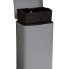 Afvalemmer metaal grijs 30L