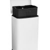 Afvalemmer metaal wit 30L
