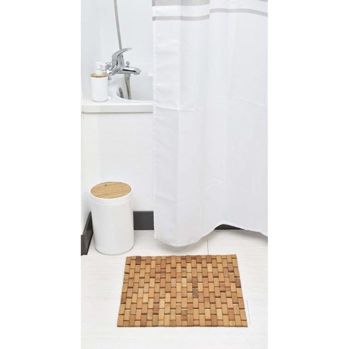 Anti-slip badmat bamboe 45*45cm naturel