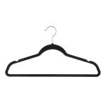 Anti-slip kleerhangers velours zwart 8st