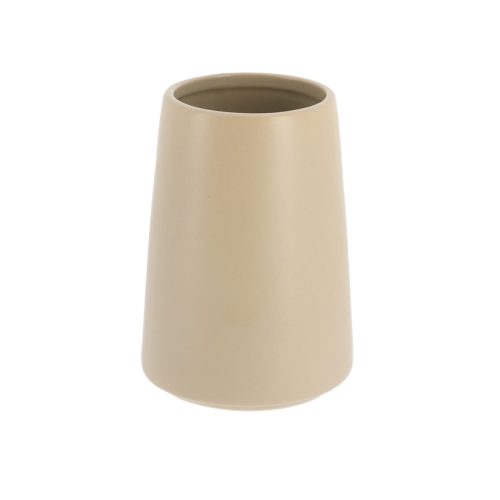 Badkamerbeker stoneware taupe 420ml