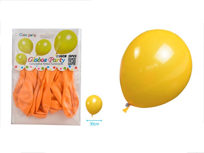 Ballonnen oranjegeel 30cm 10 stuks