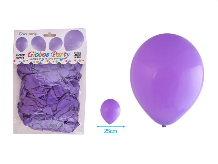 Ballonnen paars 25cm 100 stuks