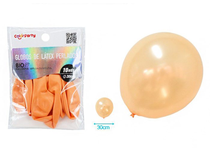 Ballonnen zalm oranje 30m 10 stuks