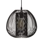 Bedrade metalen hanglamp “Noda” zwart D28cm