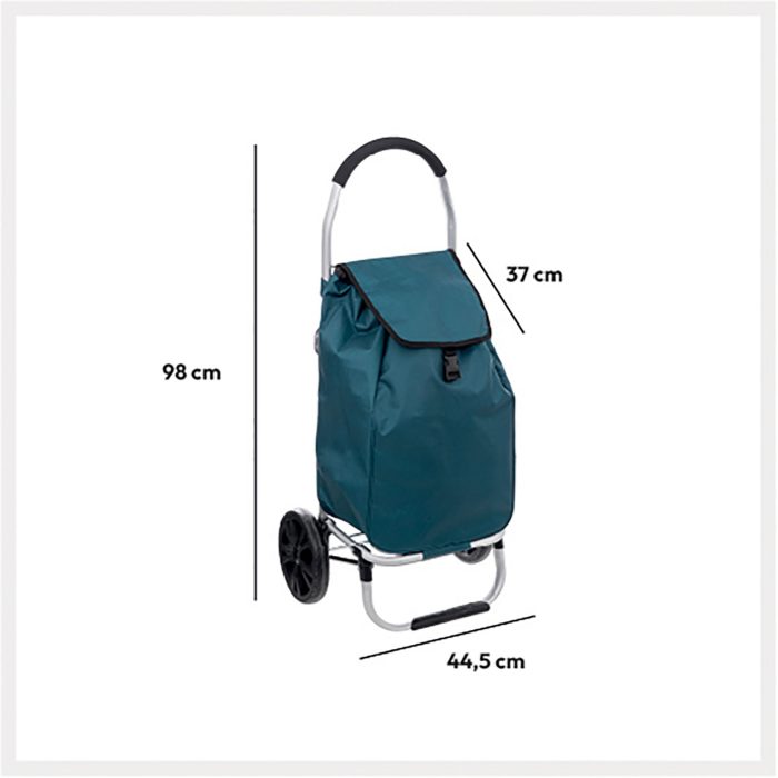 Boodschappentrolley turquoise 51L