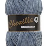 Breigaren chenille grijsblauw 100g