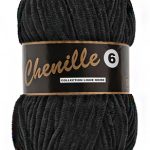 Breigaren chenille zwart 100g