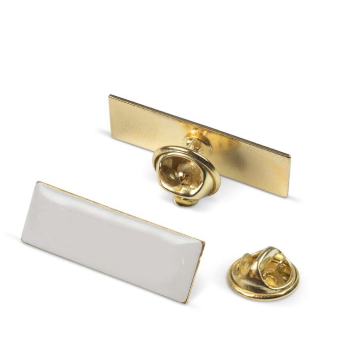 Brochespeld set (met pin) goud 10*5mm