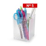 Bureau organizer transparant 7,5x7,5x10,5cm