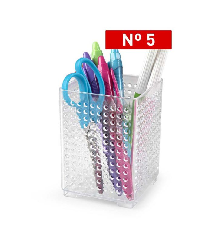 Bureau organizer transparant 7,5x7,5x10,5cm