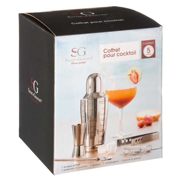 Cocktailset RVS 5-delig 600ml