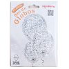 Confetti ballonnen 35cm met zilver confetti 3st