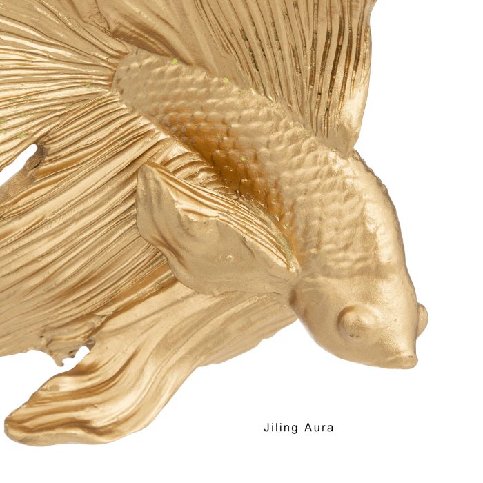 Decoratie gouden vis crowntail Jiling 12cm