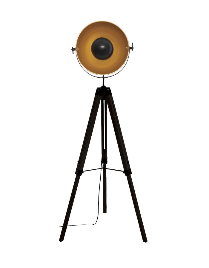 Design staande lamp 3-poot “Lahti” zwart H156.50cm