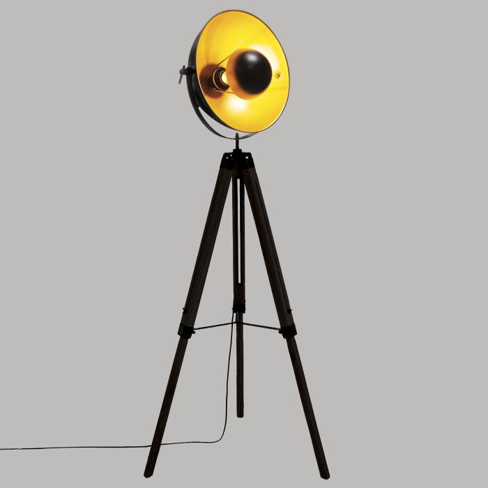 Design staande lamp 3-poot “Lahti” zwart H156.50cm